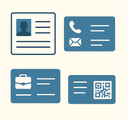 Professional digital business cards for networking and contact sharing