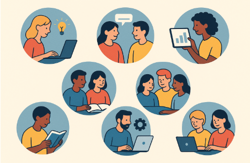 peer skillshare student, app-based education