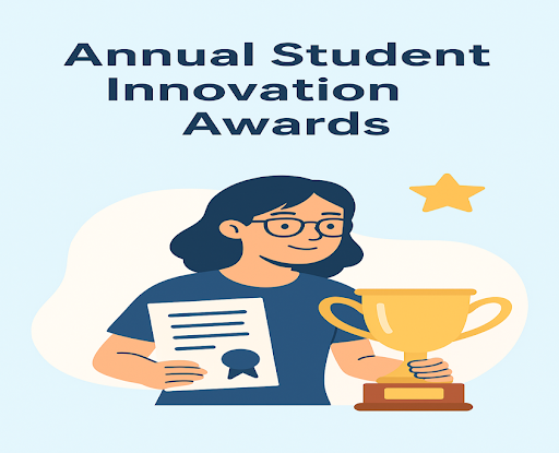 Students receiving recognition at Student Innovation Awards Matter event