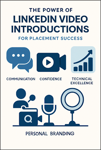 Professional student recording a Video intro LinkedIn for placement success.