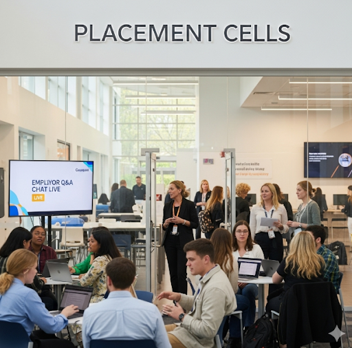 University Placement Cells interacting with students