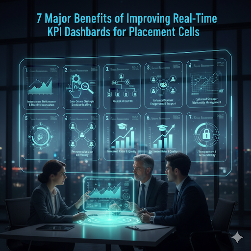Real-time KPI dashboard placement analytics for universities