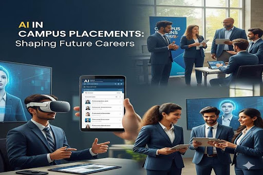 Students and recruiters using AI-driven tools during Smart Campus Placement to shape future careers.