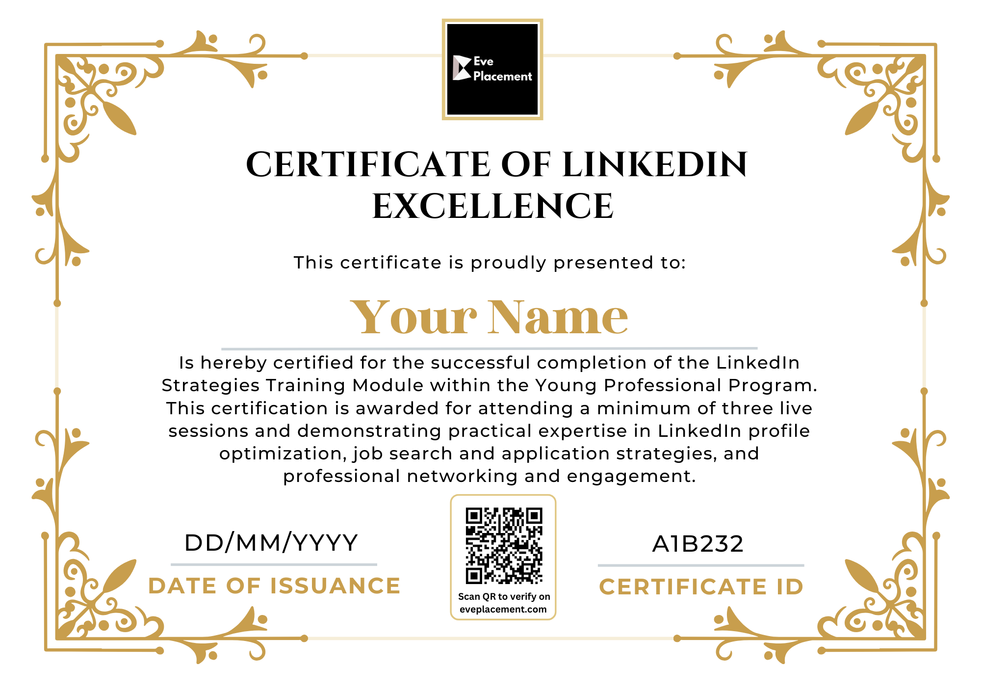 LinkedIn Excellence Certificate