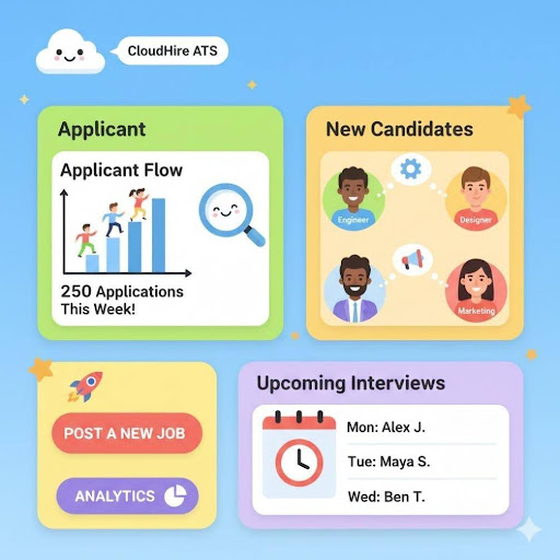Virtual recruitment process with candidate screening and video interviews