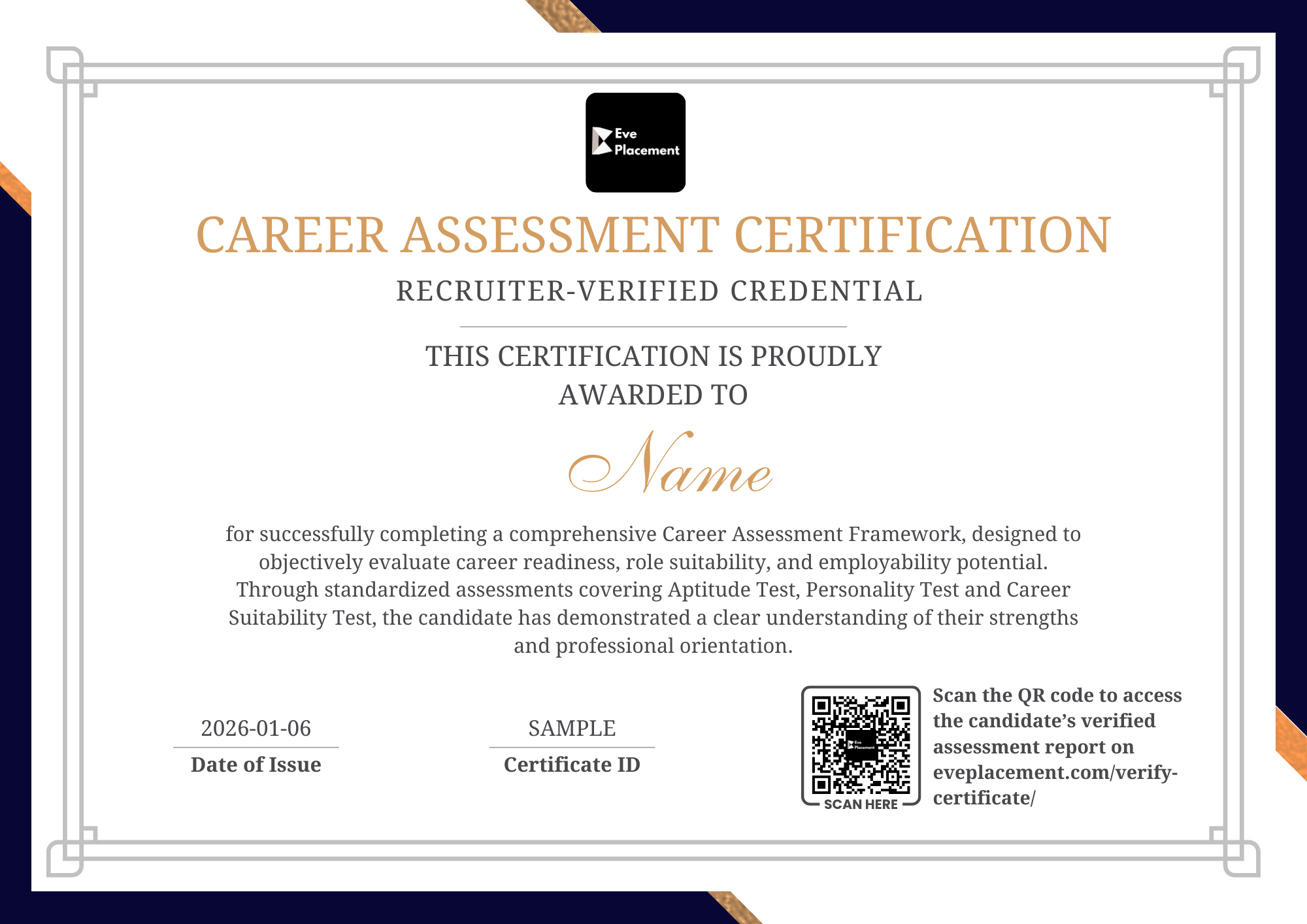 Assessment Certificate