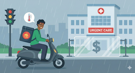 social impact of gig workers delaying healthcare due to lack of benefits