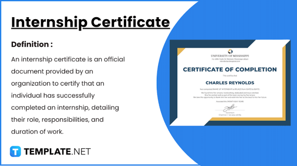 internship certificate